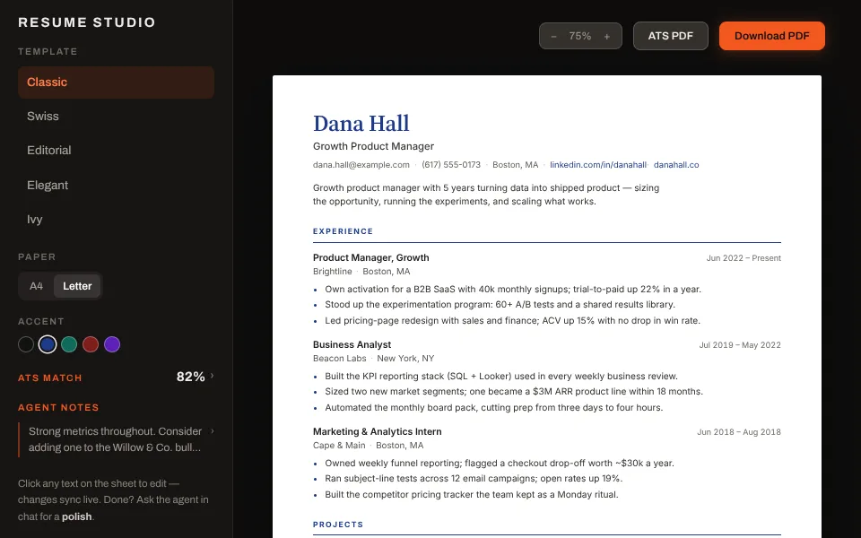 Preview of Resume